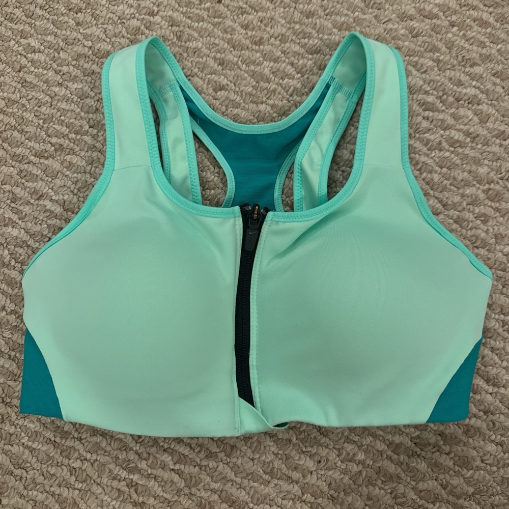 -Seafoam green Nike Dri-Fit sports bra (with built in padding)